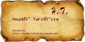 Hajdú Tarzícia névjegykártya